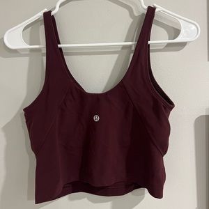 Lululemon Align Womens Maroon Tank Top Sports Bra Size 8